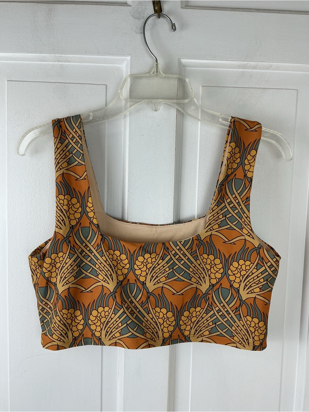 Albion Golden Hour Olive Swim Crop Top Women's Size Large - Picture 3 of 8